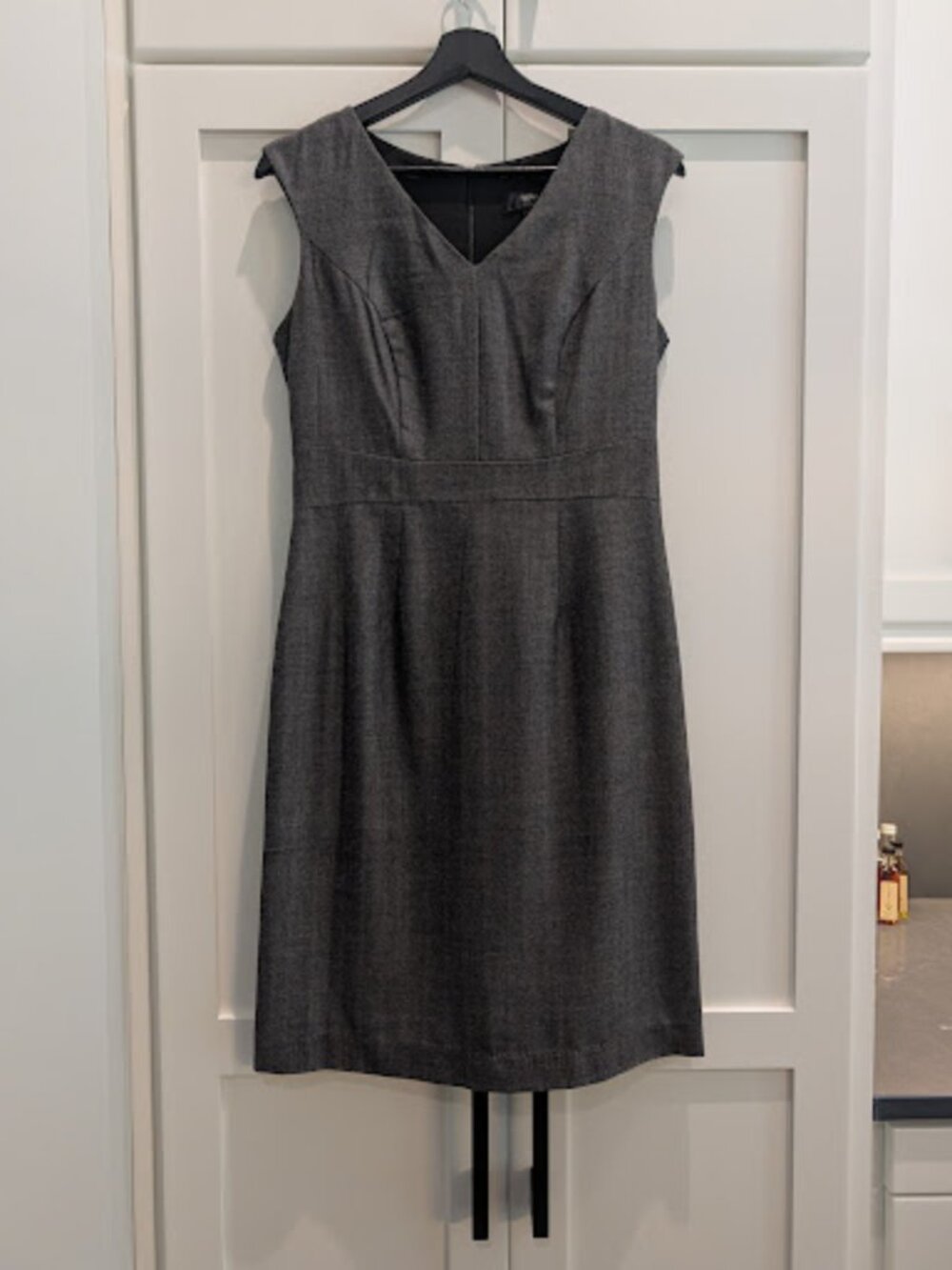 Mossimo Charcoal Heather Gray Stretch Suiting Sheath Dress